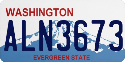 WA license plate ALN3673