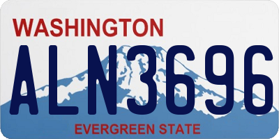 WA license plate ALN3696