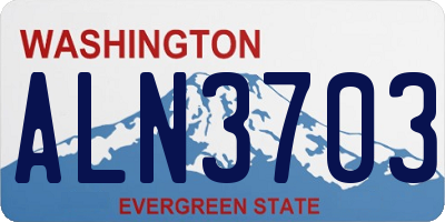 WA license plate ALN3703