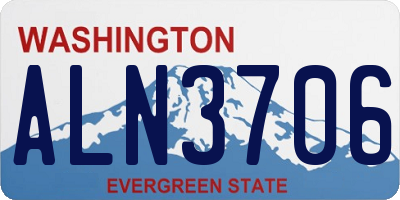 WA license plate ALN3706