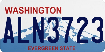 WA license plate ALN3723