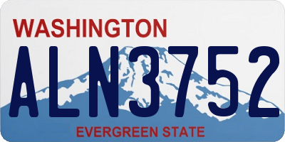 WA license plate ALN3752