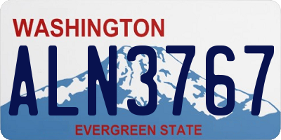 WA license plate ALN3767