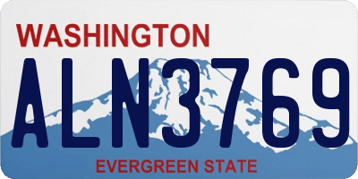WA license plate ALN3769
