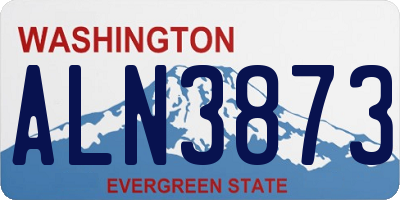 WA license plate ALN3873