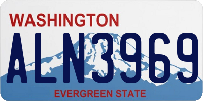 WA license plate ALN3969