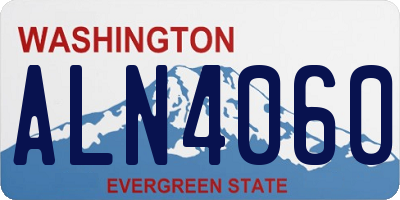 WA license plate ALN4060