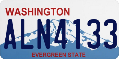 WA license plate ALN4133