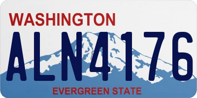 WA license plate ALN4176