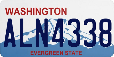 WA license plate ALN4338