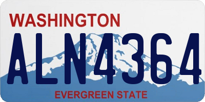 WA license plate ALN4364