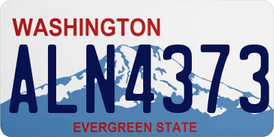 WA license plate ALN4373