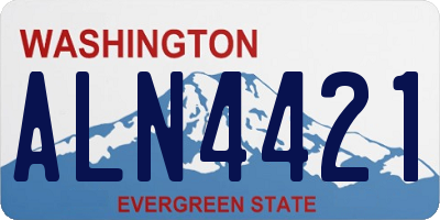 WA license plate ALN4421