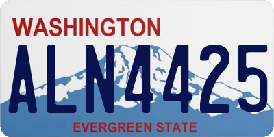 WA license plate ALN4425