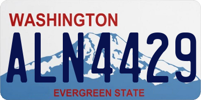 WA license plate ALN4429