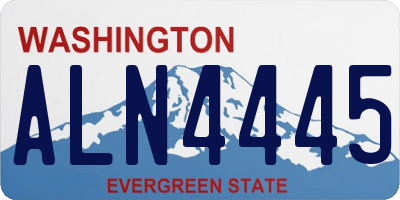 WA license plate ALN4445