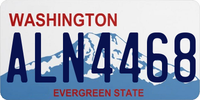 WA license plate ALN4468