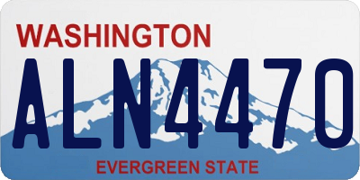 WA license plate ALN4470