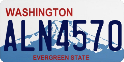 WA license plate ALN4570