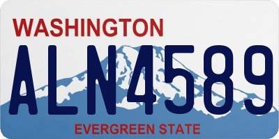 WA license plate ALN4589