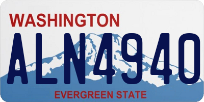 WA license plate ALN4940