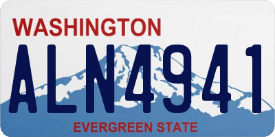 WA license plate ALN4941