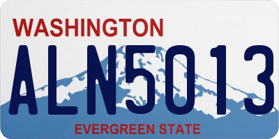 WA license plate ALN5013