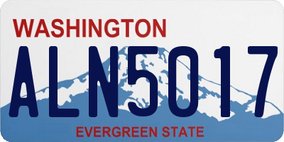 WA license plate ALN5017