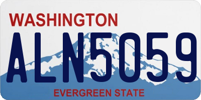 WA license plate ALN5059