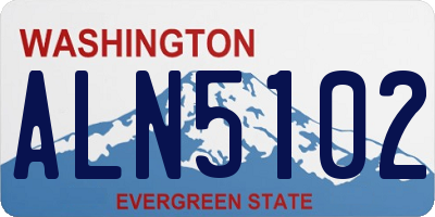 WA license plate ALN5102