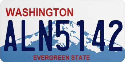 WA license plate ALN5142