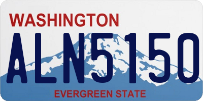 WA license plate ALN5150