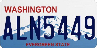 WA license plate ALN5449