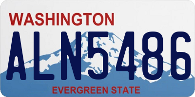 WA license plate ALN5486