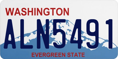 WA license plate ALN5491