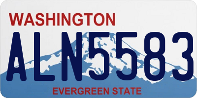 WA license plate ALN5583