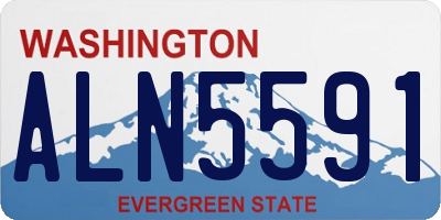 WA license plate ALN5591