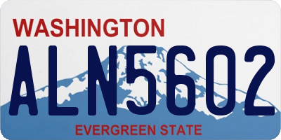 WA license plate ALN5602