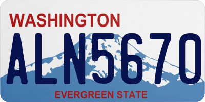 WA license plate ALN5670