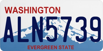 WA license plate ALN5739