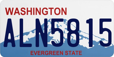 WA license plate ALN5815