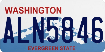 WA license plate ALN5846