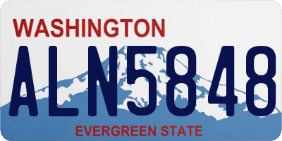 WA license plate ALN5848