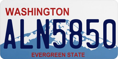 WA license plate ALN5850