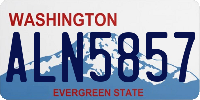 WA license plate ALN5857
