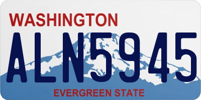 WA license plate ALN5945