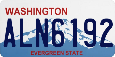WA license plate ALN6192