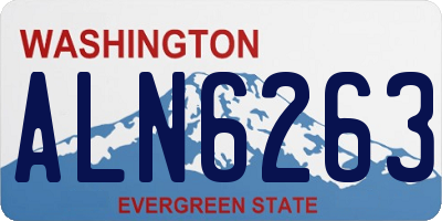 WA license plate ALN6263