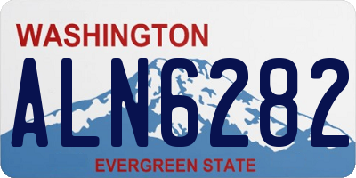 WA license plate ALN6282