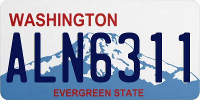 WA license plate ALN6311